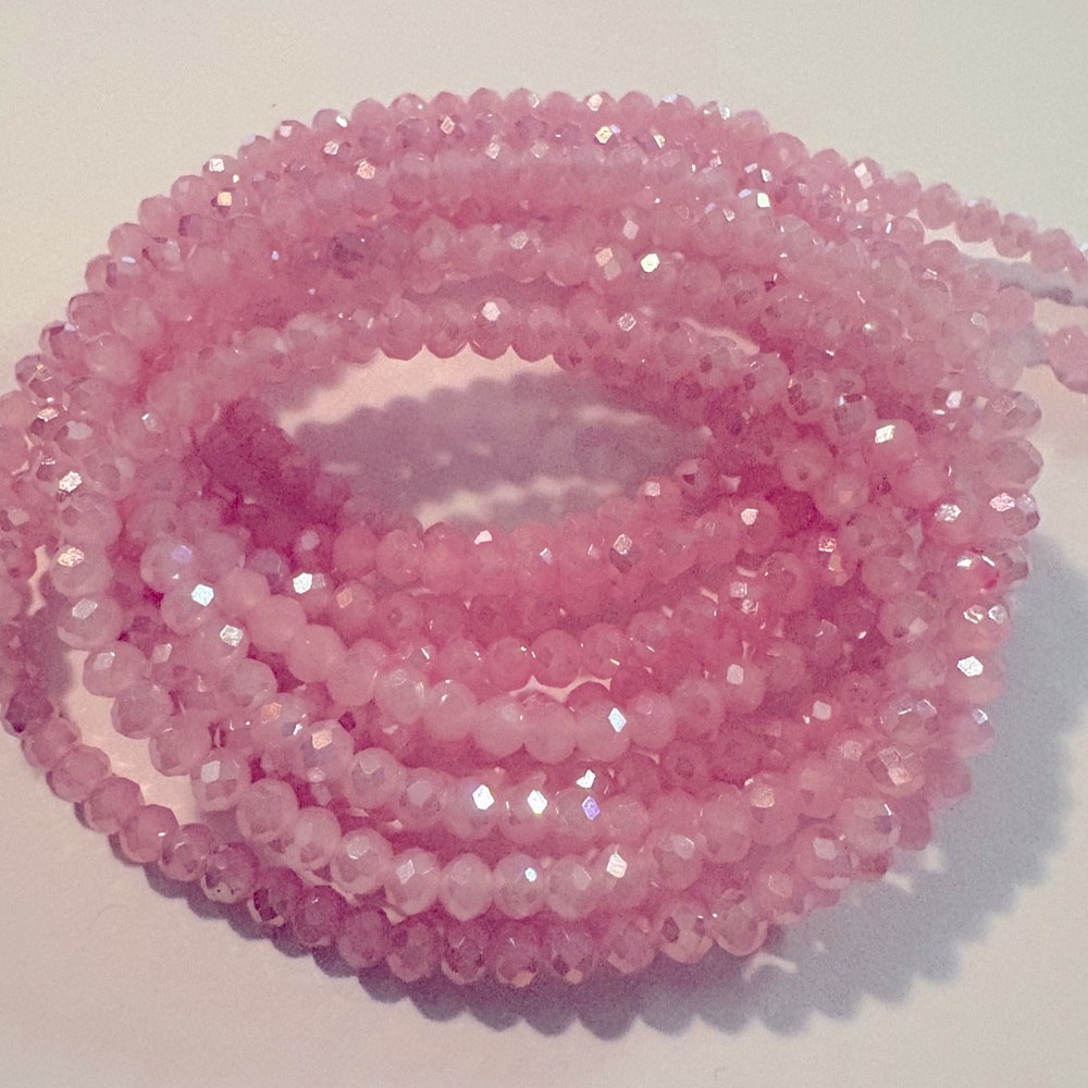 NWT “PRETTA IN PINK” Mini Crystalline Waistbeads DIY Tie on Up to 50 in Length